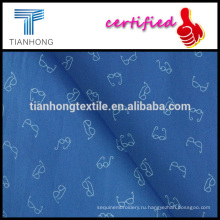 легкий вес, синий фон очки дизайн напечатаны на поплин ткать хлопчатобумажной ткани для рубашки